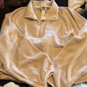 Pink parachute cropped pullover